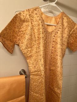 Suit : Pure Silk Suit With Embroidery.