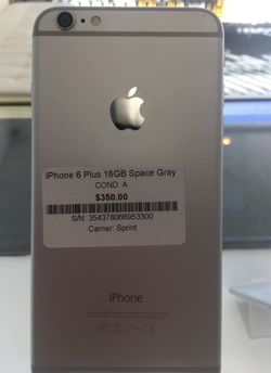 iPhone 6 Plus 16GB Space Gray Sprint