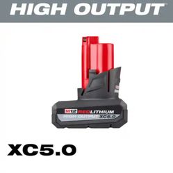 MILWAUKEE 12V 5AH HIGH OUTPUT BATTERY