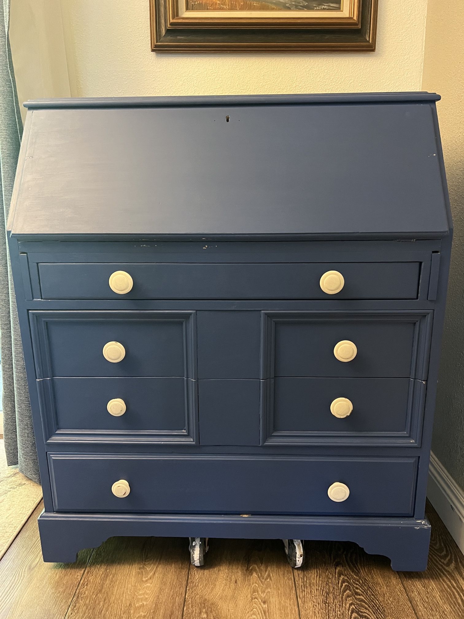Solid Antique Wood Secretary Desk