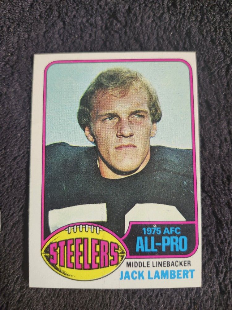 Vintage 1976 Topps Hof Jack Lambert Rookie Pittsburgh Steelers Linebacker MINT Condition