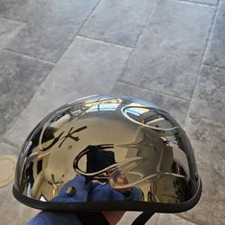 Chrome Flame Helmet 