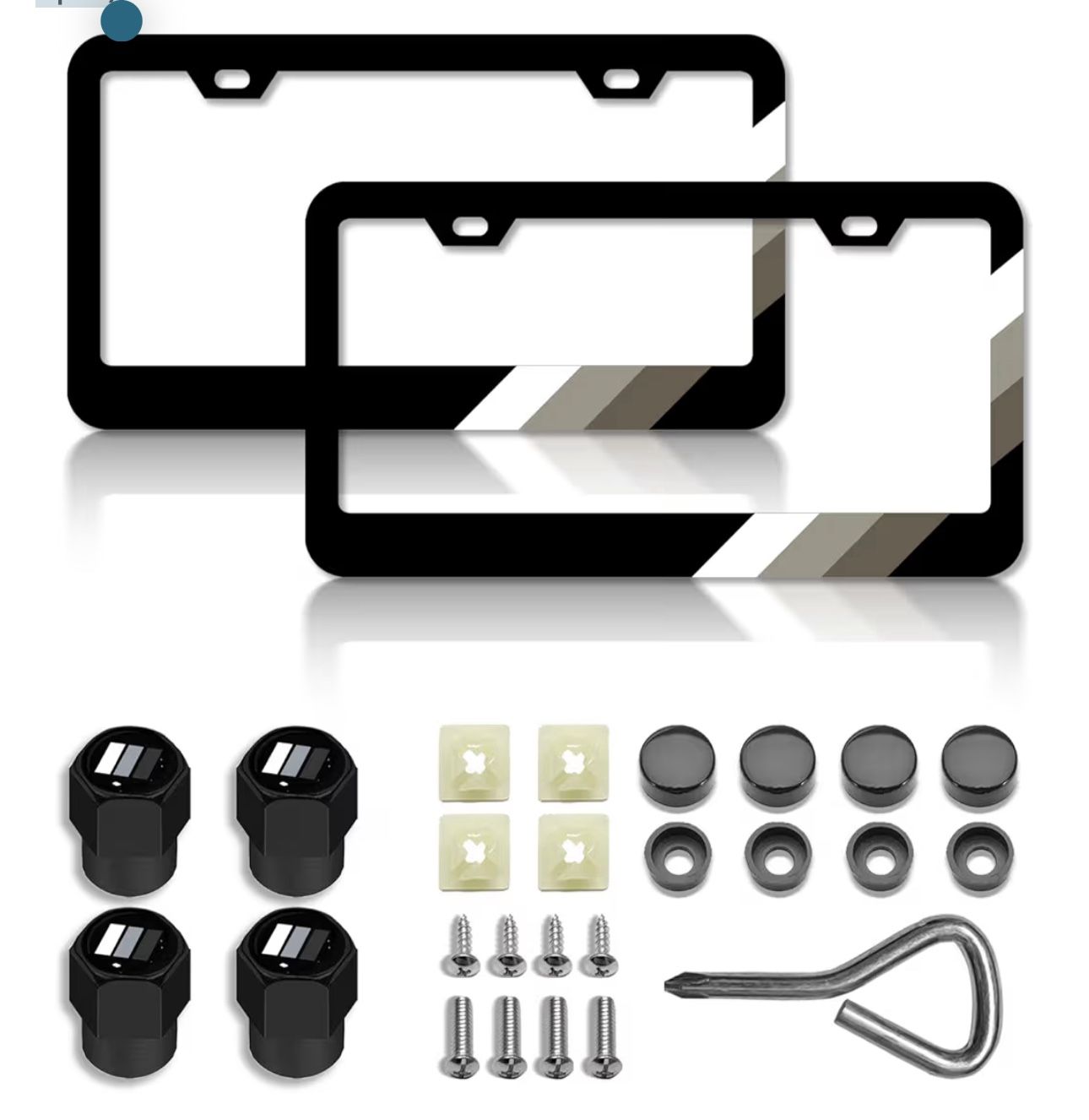 Tri-Color License Plate Frame