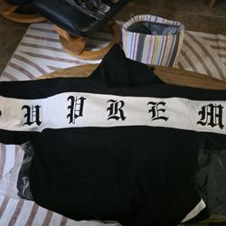 New Supreme Old English Zip Up Hoodie Size Large