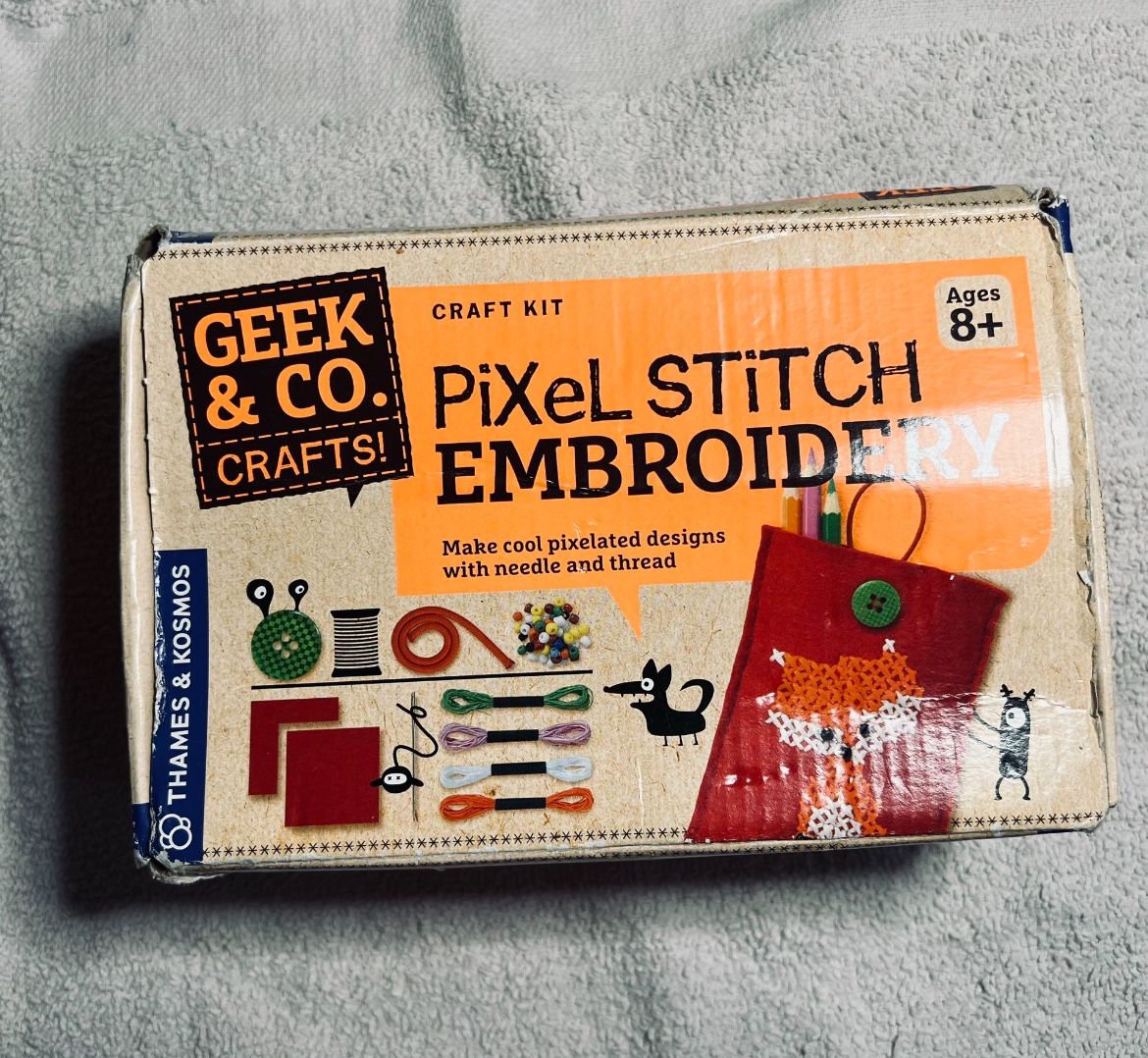 Embroidery Kit Pixel Stitch Geek & Co. Arts And Crafts Activity New