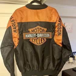 Harley Davidson An American Legend Nylon Bomber Jacket (Size L)