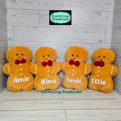 Personalized Christmas Gingerbread Plush