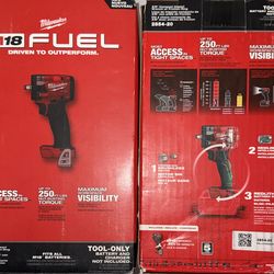 Milwaukee M18 Fuel 3/8” Compact Impact Wrench w/Friction Ring. Tool Only. Model #2854-20