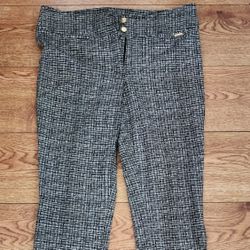 Anne Klein Women's Black And White Plaid Pants Size 10