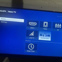 Phillips 32” 4k Roku Tv