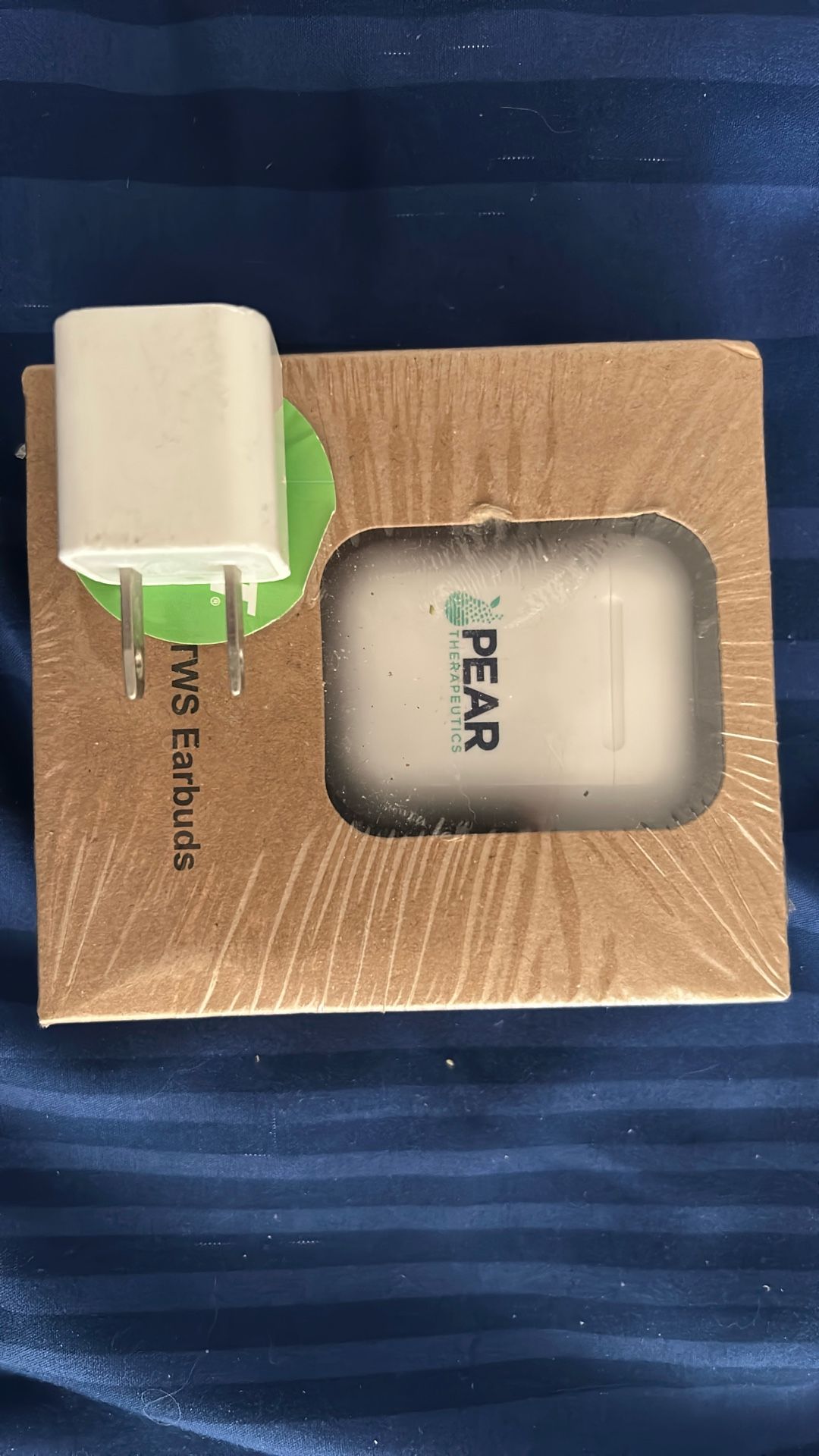 Pear Wireless Earbuds New In Box Very Similar To Apple Earbuds Comes With Real Apple Charger Block!!