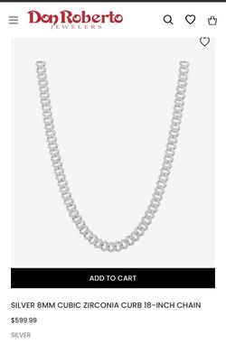 Silver 8mm Cubic Zirconia