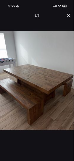 Janenna 42" Pine Solid Wood Dining Table With 2 Benches