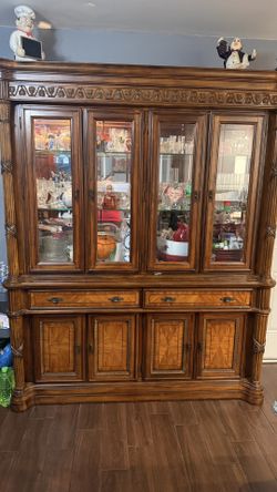Hutch China Cabinet Wooden