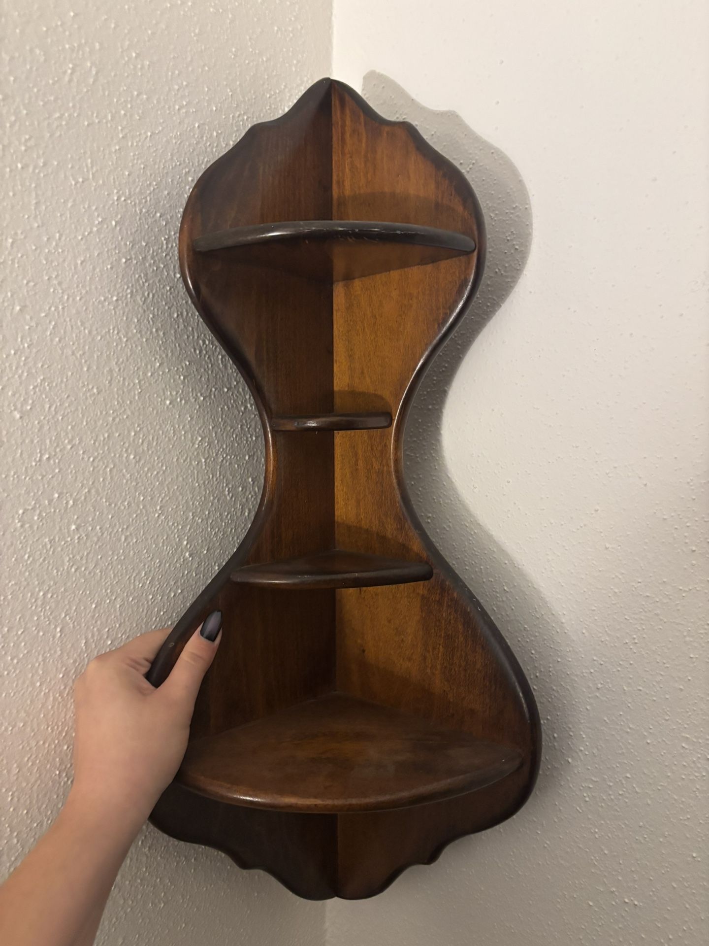 Solid Wood Corner Shelf 