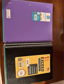 5 heavyweight paper notebooks. 1 subject/Pen+Gear