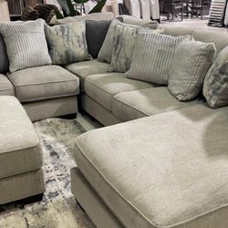 Ardsley Pewter 4 Piece Sectional Couch 
