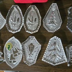 Lot Of 12 WATERFORD CRYSTAL ORNAMENTS 