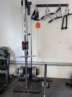 Weights and cable pulley