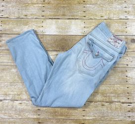 True Religion Brand Geno Relaxed Slim Blue Wash Size 33 Jeans