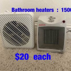 Bathroom  heater 1500W  -  $20