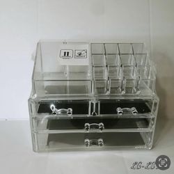 Clear acrylic Cosmetic makeup organizer. 4 drawers.   (Q)