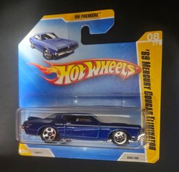 2009 Hot Wheels HW Premiere '69 Mercury Cougar Eliminator Blue - Short Card #008/166