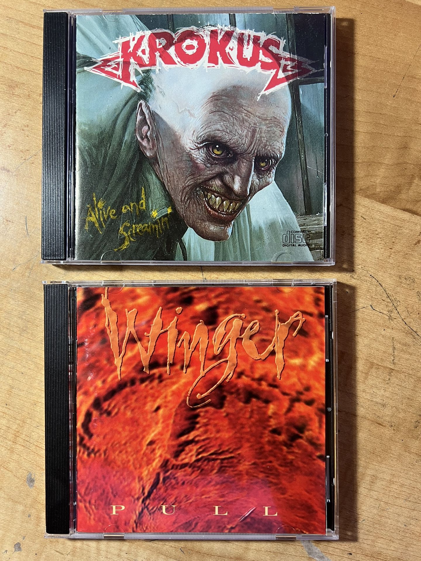 2 Metal CD KROKUS - Alive & Screaming 1986 & WINGER - Pull 1993 *MINT*