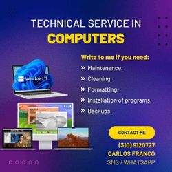 Computer technician and web developer / Servicio Técnico Computadores