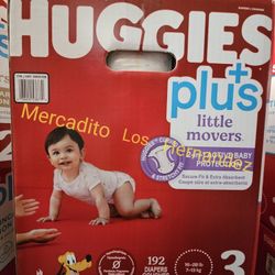 Huggies Little Movers Size 3 Diapers Nuevos en Caja / 192pcs Firm Price / Pickup Only