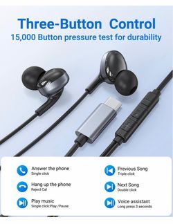 USB-C Wired Earbuds 2-Pack