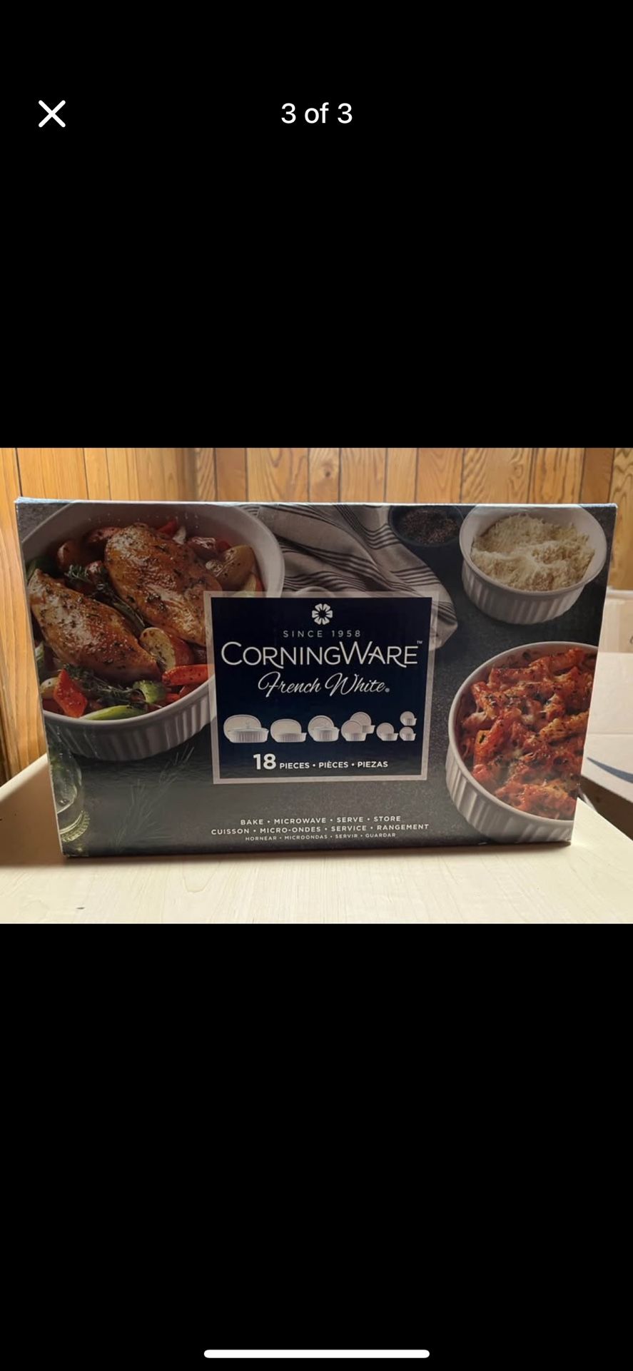 Brand New CorningWare French White 18 Piece Bakeware Set
