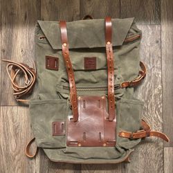 Bradley Mountain Made in USA The Wilder 10 Year Edition Field Tan Backpack Leather