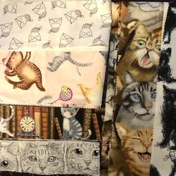 23 Cats Theme Fabric Strips 