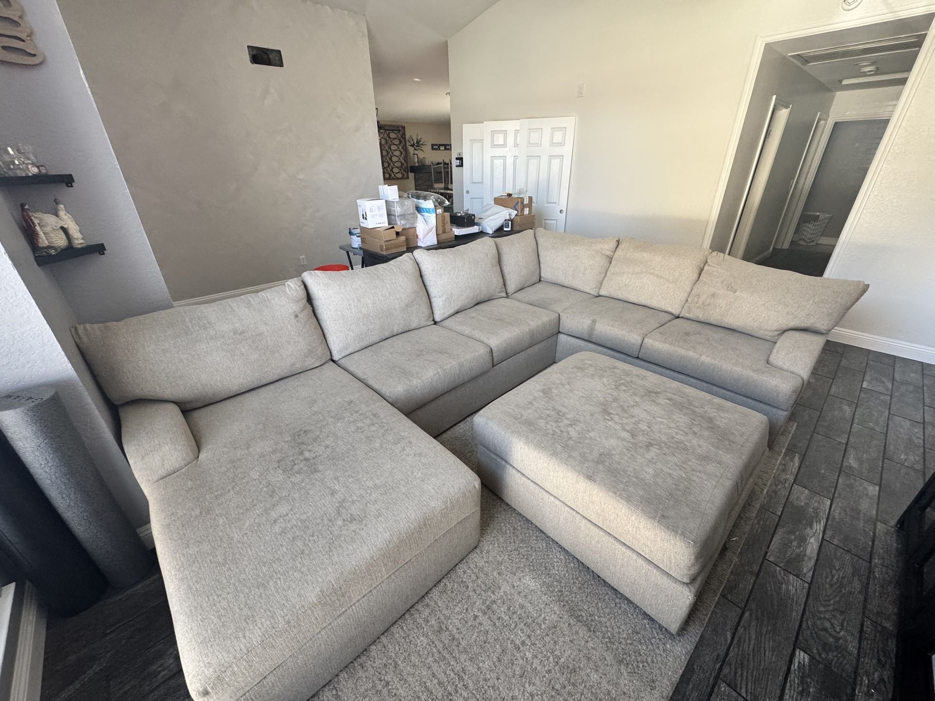 Sectional With Ottoman AND Carpet For Sale