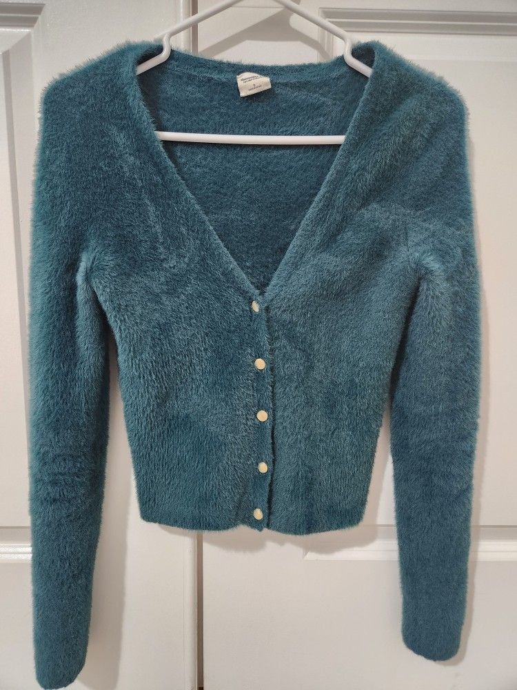 Cardigan green Abercrombie Fitch womens girls Size XS