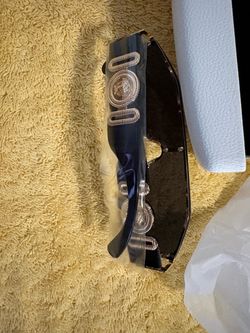 Versace Shield Sunglasses Silver and Black