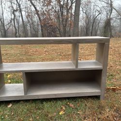 Driftwood Grey Media Console/Bookshelf 