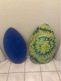 2 Wooden Skimboards / Skim Boards – Boogie Board & Seafarer Sleds
