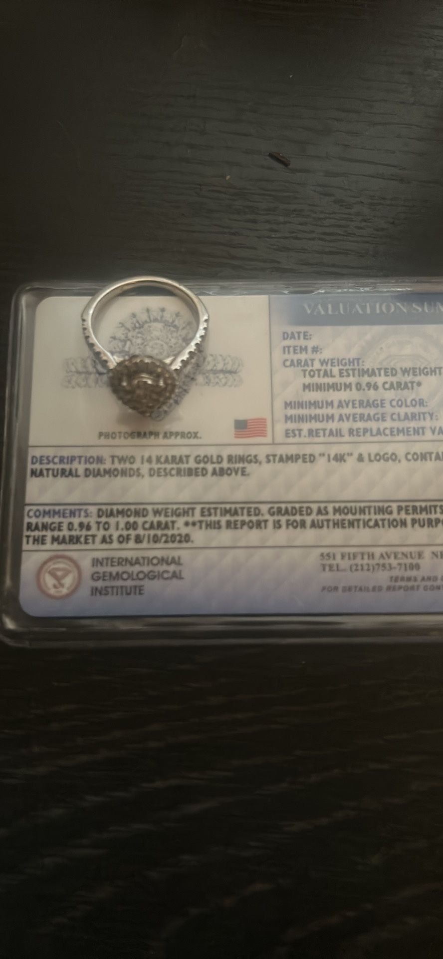 Natural Diamonds Weeding/promise Ring $800