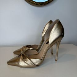 Ava & Aiden Metallic Gold Heels