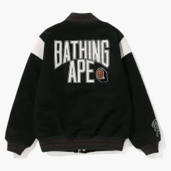 BAPE SWITCH SHOULDER VARSITY JACKET GREEN XL