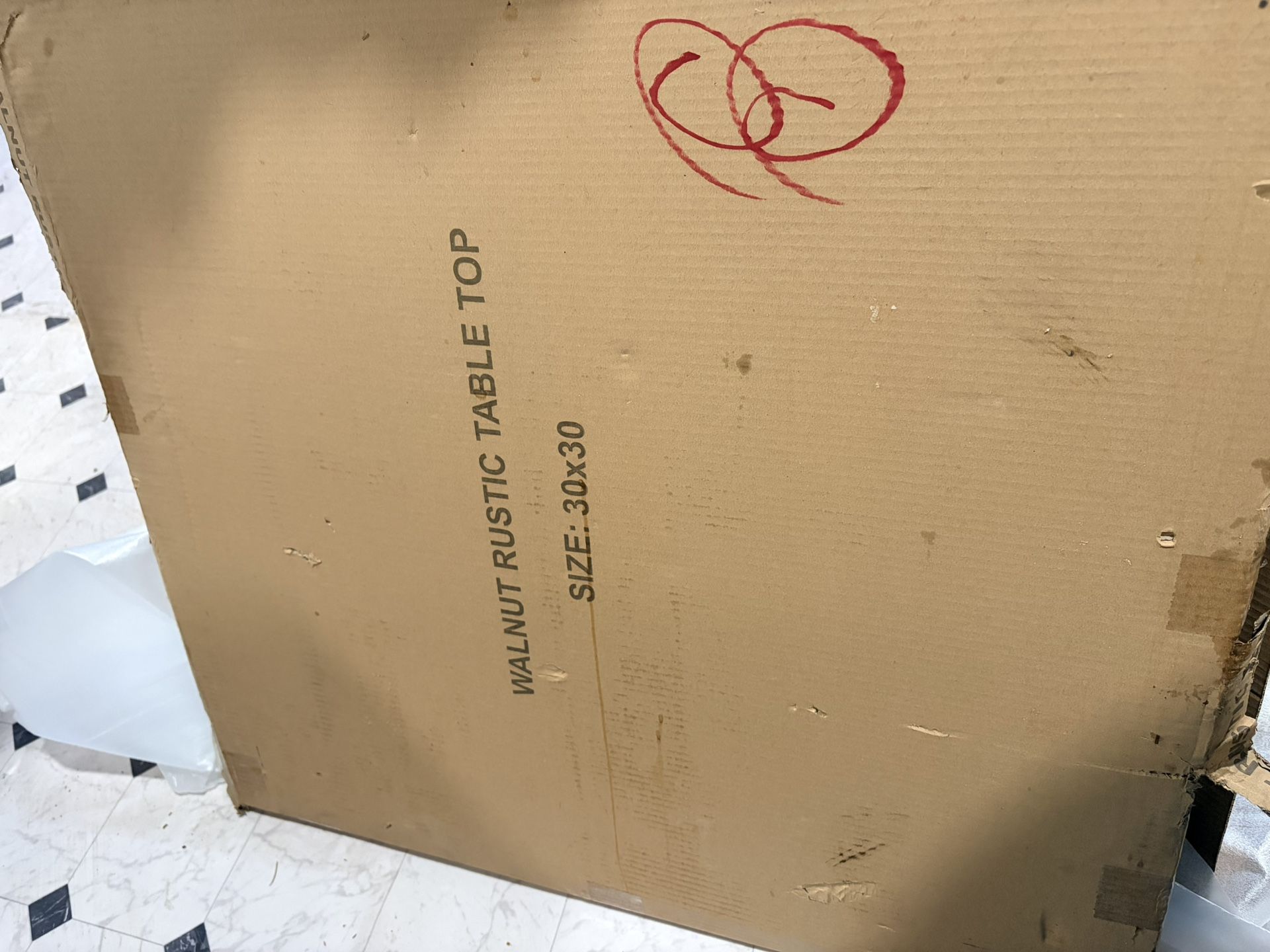 30”x30” Rustic Walnut Tabletop