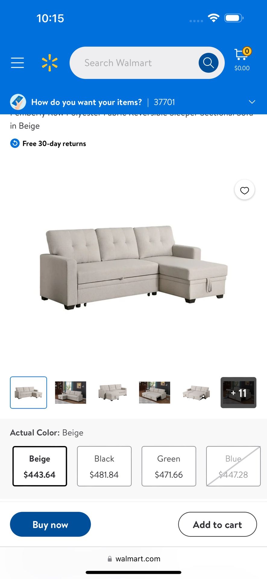 Reversible Sectional Sofa With Storage