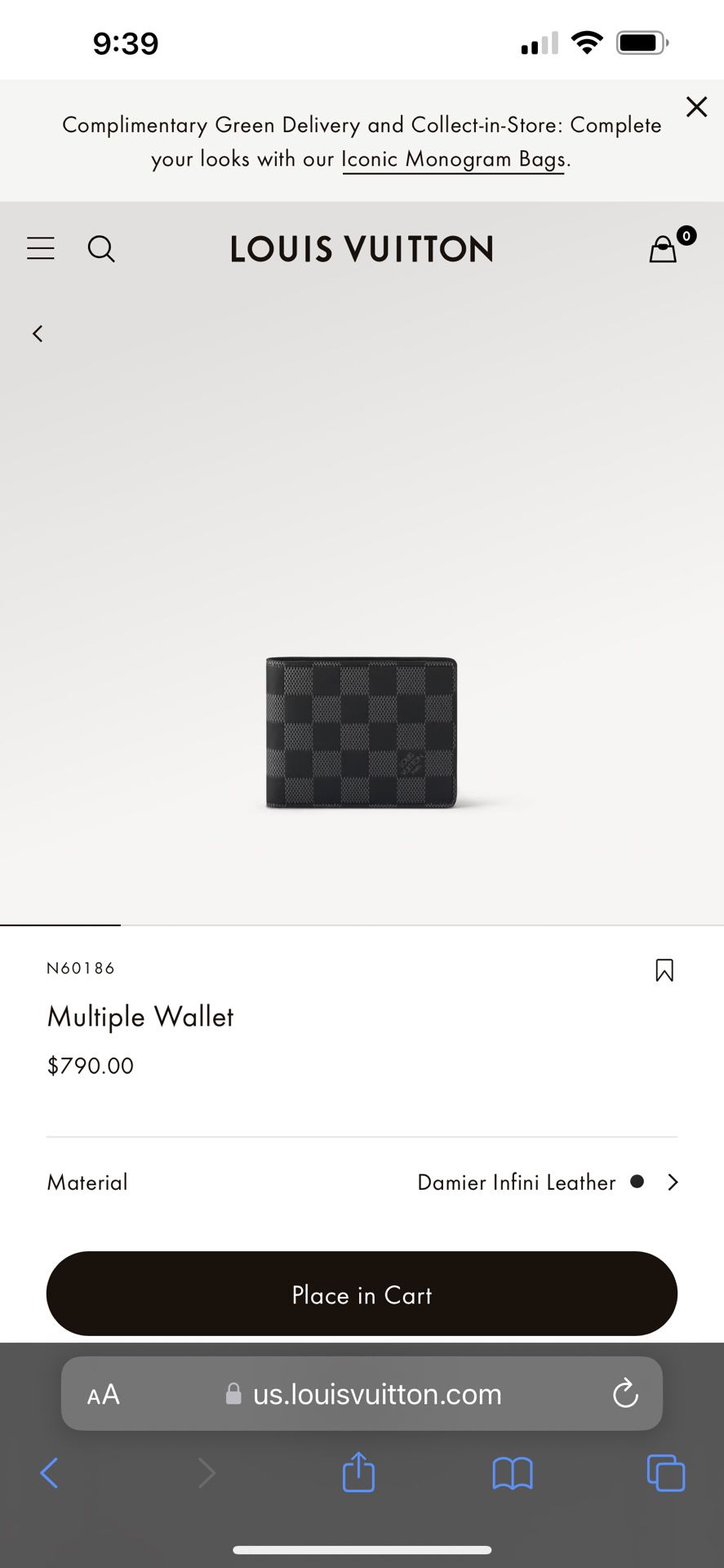 Multiple Wallet Damier Infini Leather - Wallets and Small Leather Goods  N60186