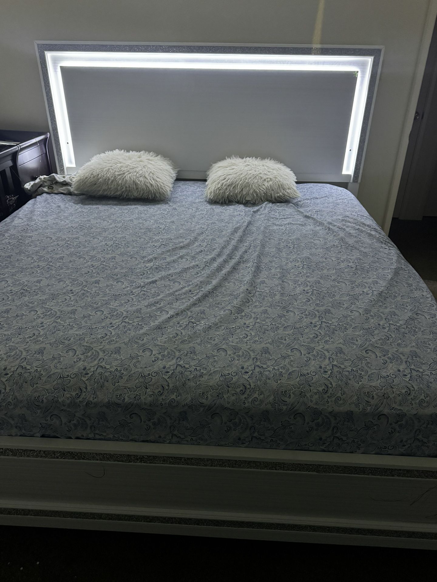 King Size Bed With LED Light