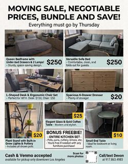Furniture and TV for sale