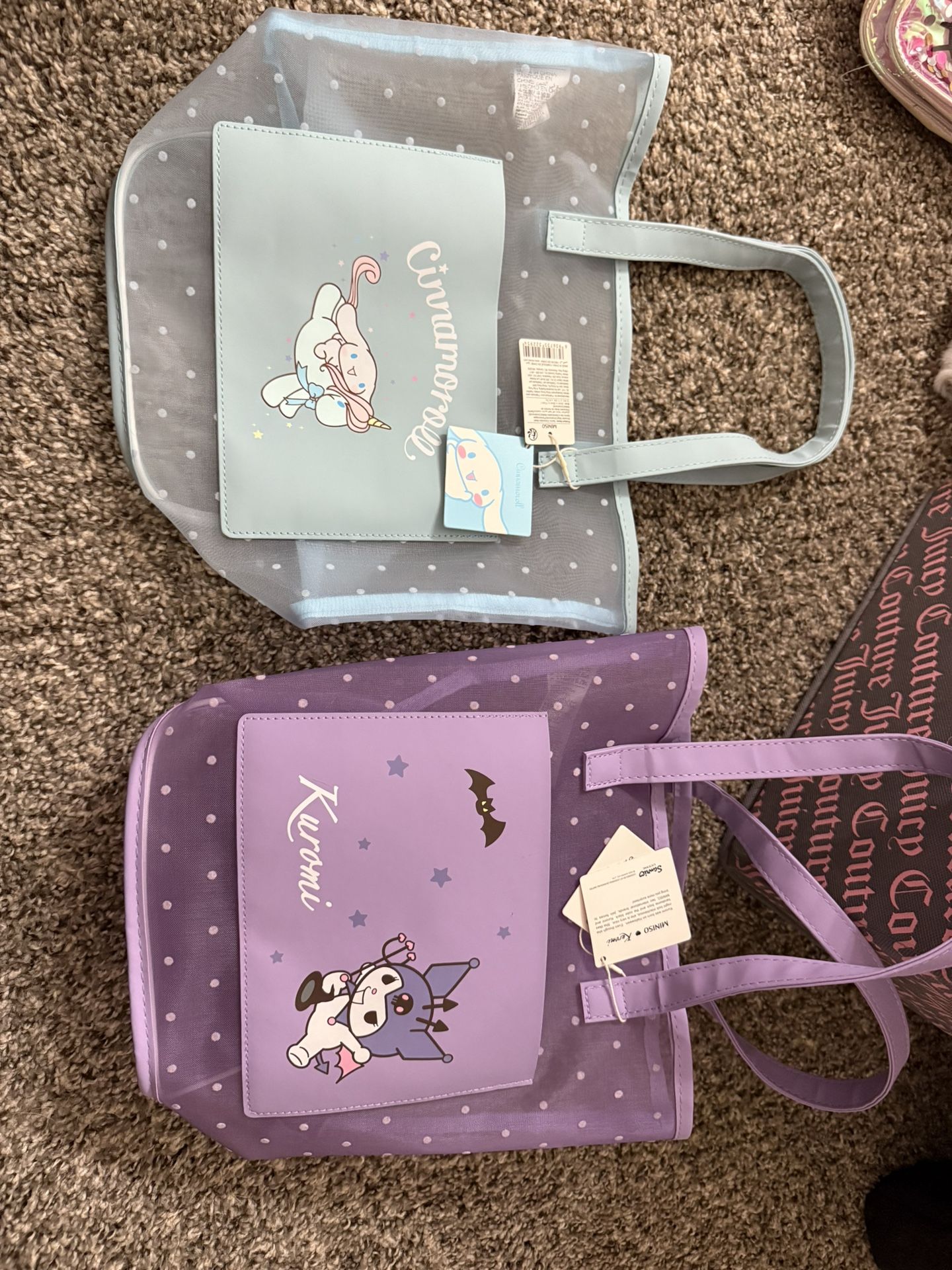 Kuromi & Cinnamoroll Mesh Tote Bag/Purse - 2022