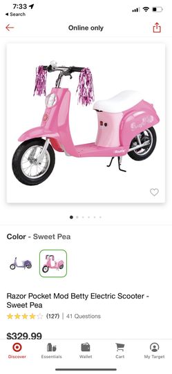 Razor Pocket Scooter Electric Mod Pink Sweet pea 