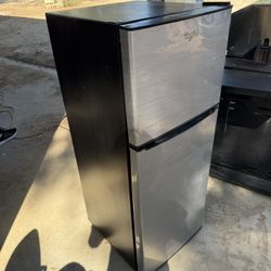 Whirlpool Stainless Steel Mini Fridge with Freezer